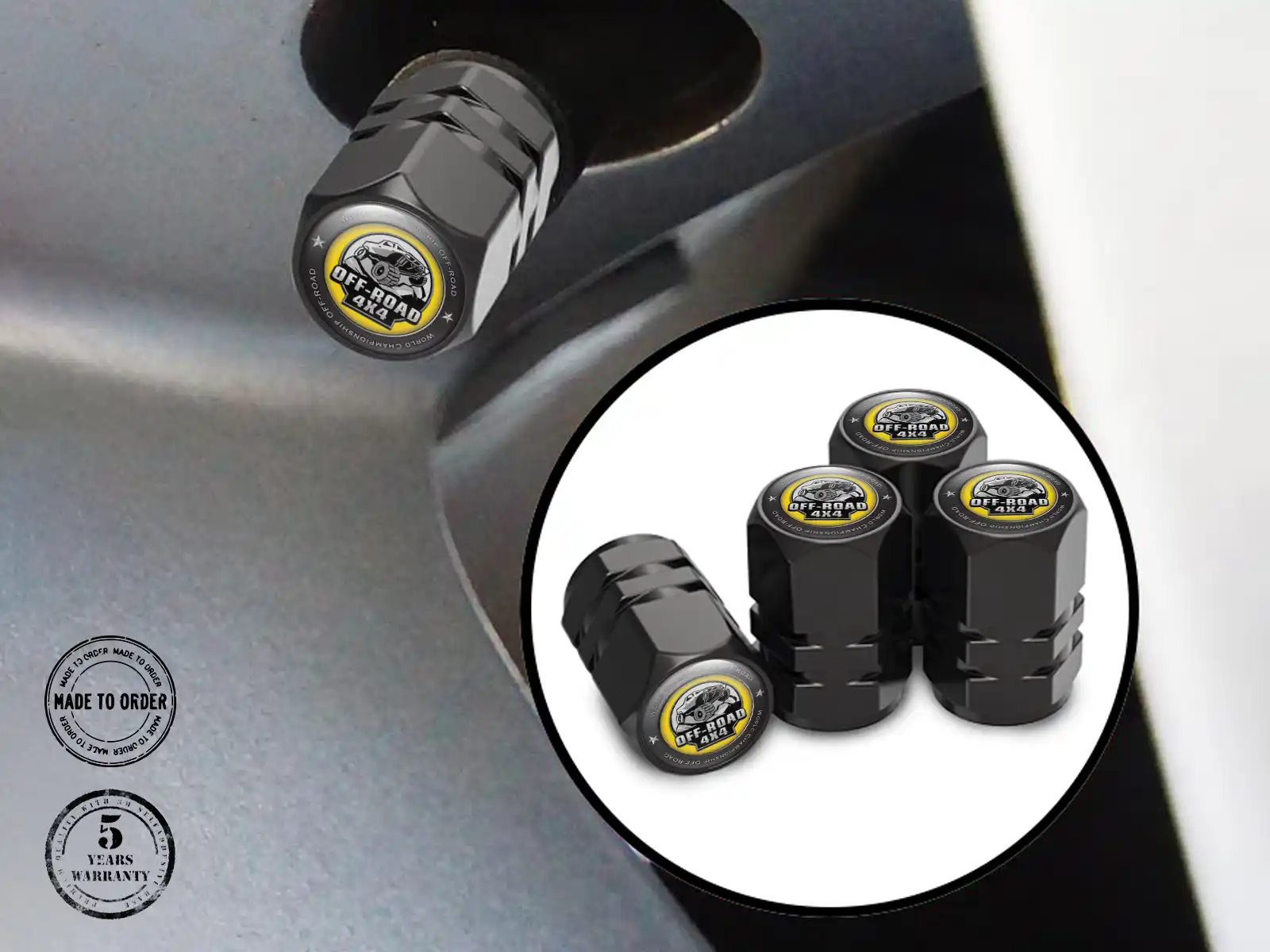 Tire Valve Covers for Bikes Metallic Edition
